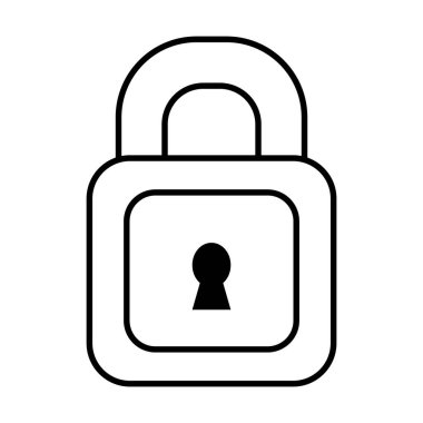 güvenlik kilidi simgesi, satır biçimi