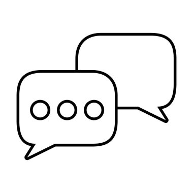 Konuşma balonları simgesi, satır biçimi