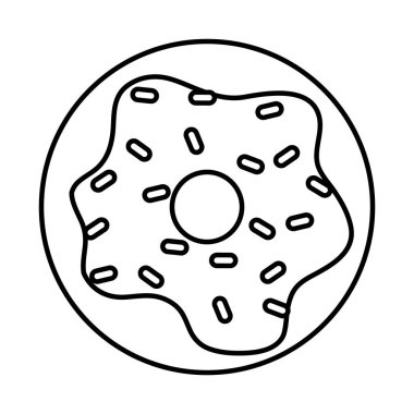 Tatlı çörek ikonu, satır tarzı