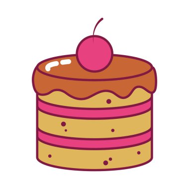 Kirazlı tatlı pasta, sıra ve dolma stili