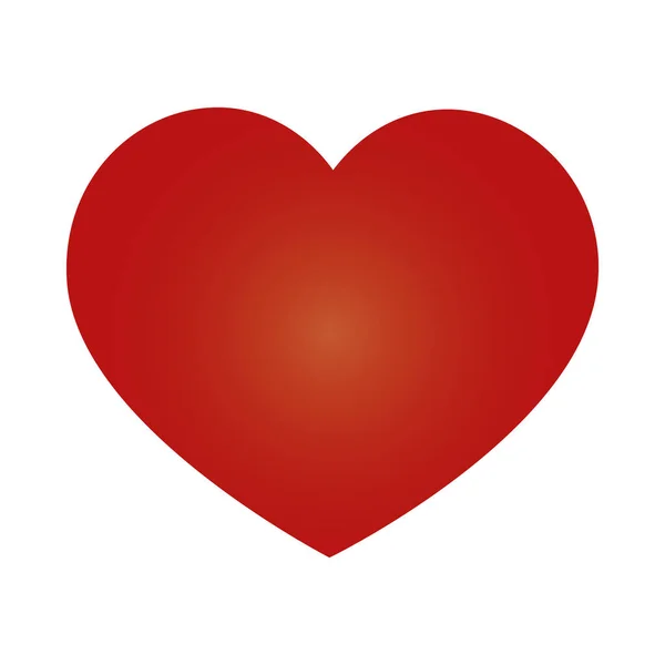 Icono de corazón rojo, diseño colorido — Vector de stock