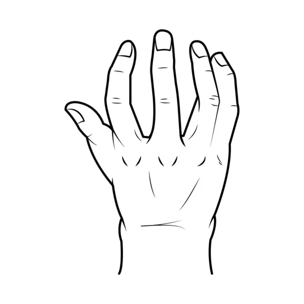 Boceto de agarrar la mano, ilustración vectorial — Vector de stock