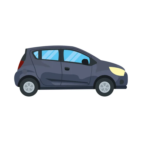 Ikon mobil hatchback, desain warna-warni - Stok Vektor