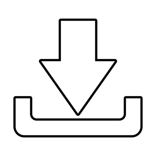 Dowload pijl pictogram, lijn stijl — Stockvector