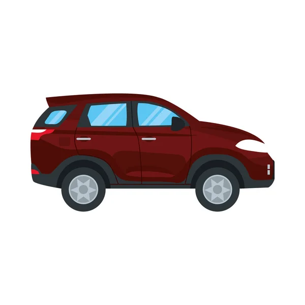 Rotes SUV-Symbol, buntes Design — Stockvektor