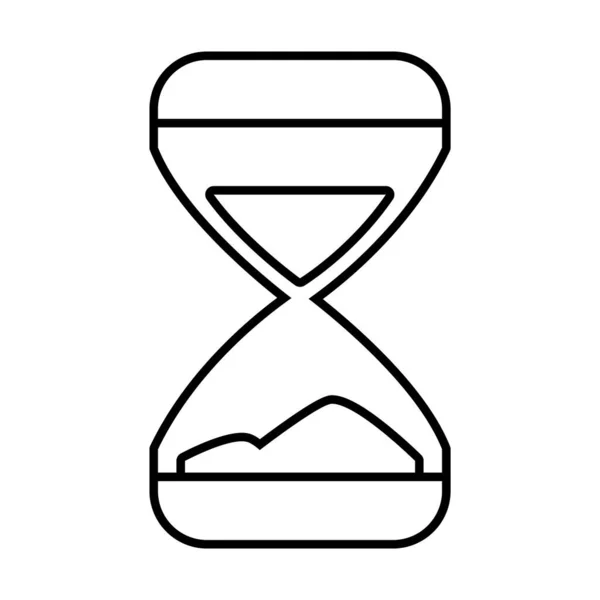 Icono de reloj de arena, diseño de estilo de línea — Archivo Imágenes Vectoriales