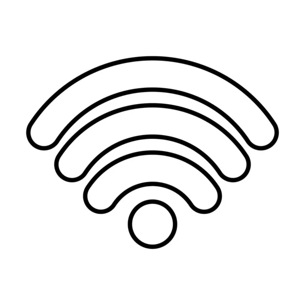 Wifi符号图标,线条风格 — 图库矢量图片