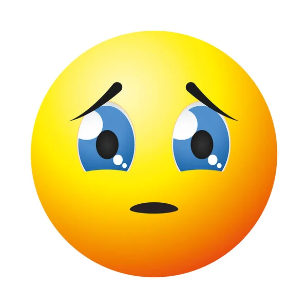 Beadvány emoji arc ikon, színes design — Stock Vector