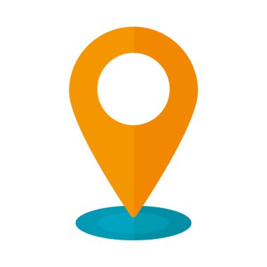 konum pin simgesi, düz biçim