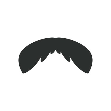 Bıyık simgesi izole vektör tasarımı