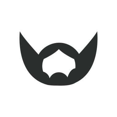 siyah sakal simgesi vektör tasarımı