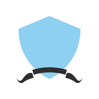 Kurdeleli kalkan izole vektör tasarımı