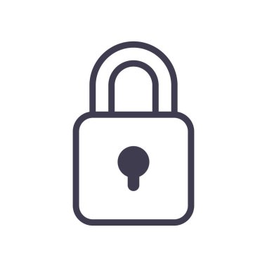 asma kilit çizgisi biçim vektör tasarımı