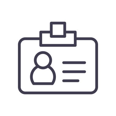 ID kart çizgisi biçim vektör tasarımı