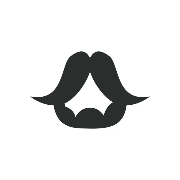 Борода икона изолированный векторный дизайн — стоковый вектор
