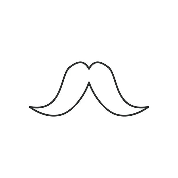 Engelsk mustasch ikon vektor design — Stock vektor