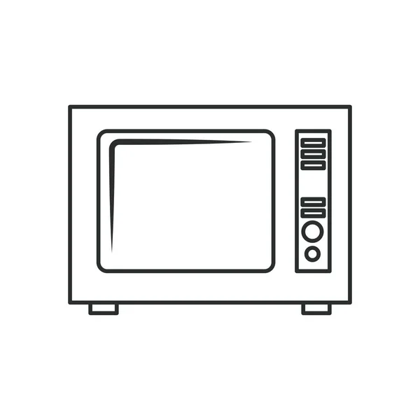 Cuisine micro-ondes icône vecteur design — Image vectorielle
