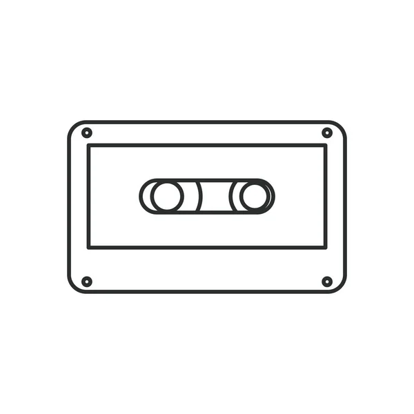 Diseño de vectores retro cassette icono — Vector de stock