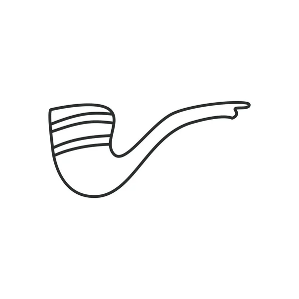 Desain vektor ikon pipa tembakau - Stok Vektor