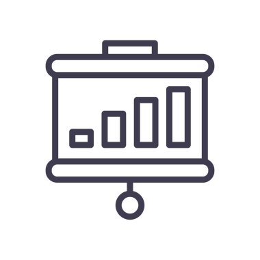 Pano satırı biçim vektör tasarımı üzerindeki çubuk grafiği