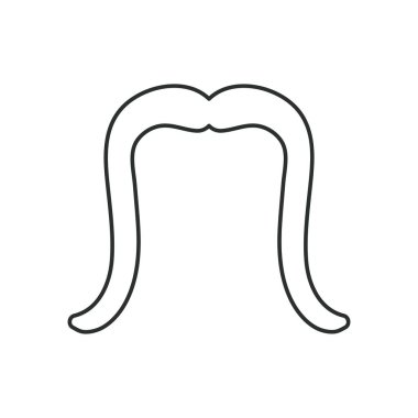 Portekiz bıyık ikon vektör tasarımı