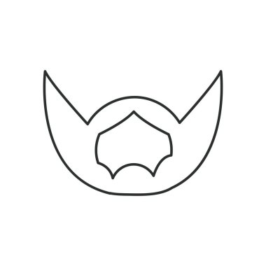 sakal simgesi izole vektör tasarımı