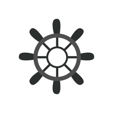 deniz dümeni simgesi vektör tasarımı