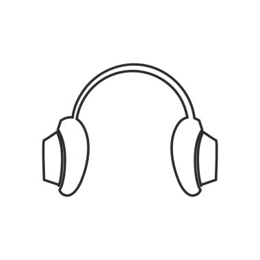 müzik kulaklığı simgesi vektör tasarımı