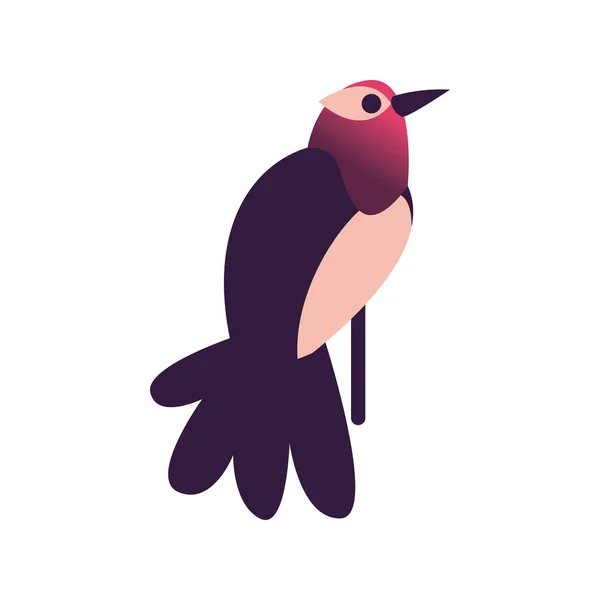 Pájaro icono de estilo abstracto diseño vectorial aislado — Vector de stock