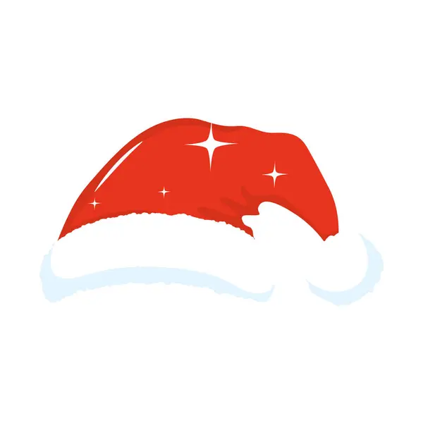 God jul röda tomtar hatt vektor design — Stock vektor