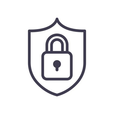 asma kilit çizgisi biçim vektör tasarımı