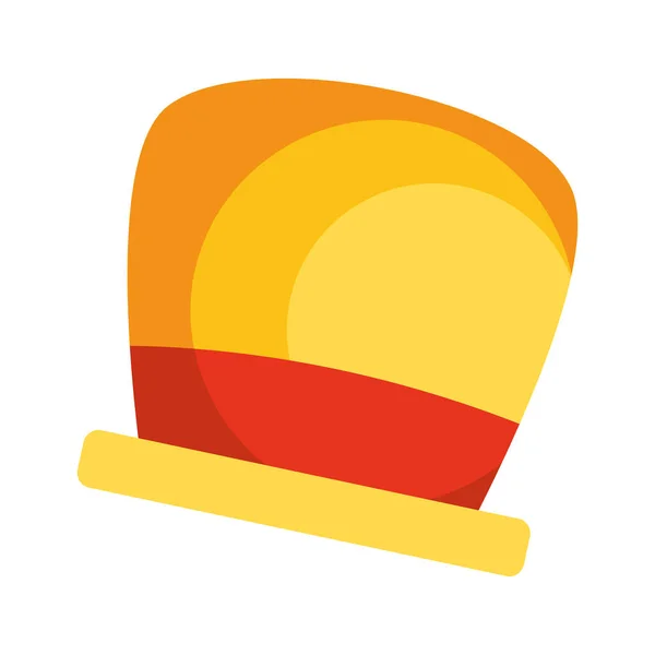 Żółty kapelusz ikona izolowane wektor projekt — Wektor stockowy