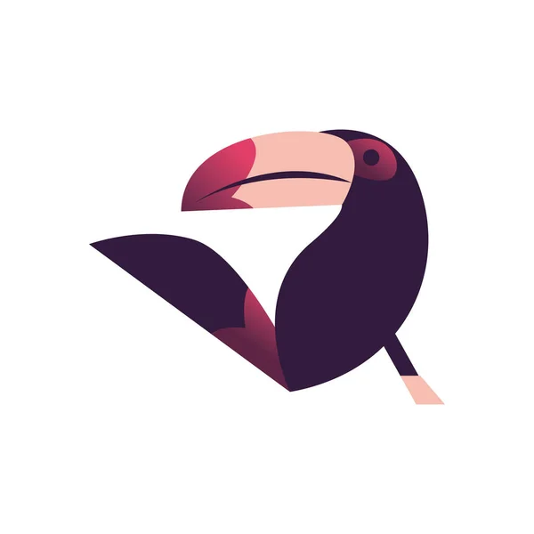 ( 영어 ) toucan bird abstract style icon vector design — 스톡 벡터