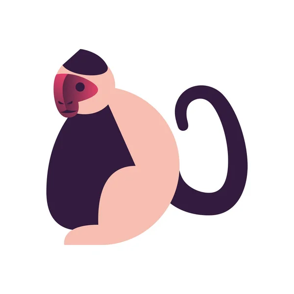 猿の抽象的なスタイルのアイコンベクトルデザイン — ストックベクタ