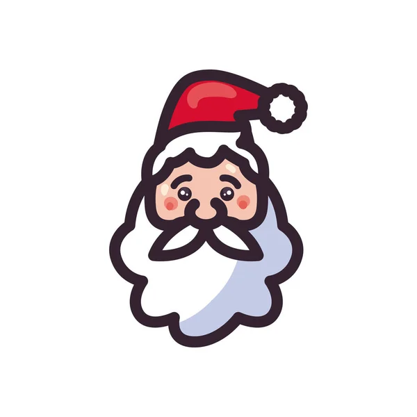 Joyeux Noël santa tête vecteur design — Image vectorielle
