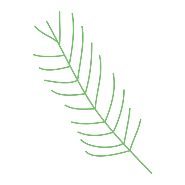 소나무 잎 아이콘 분리 벡터 디자인 — 스톡 벡터