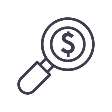 Lupe çizgisi biçim vektör tasarımı içinde dolar