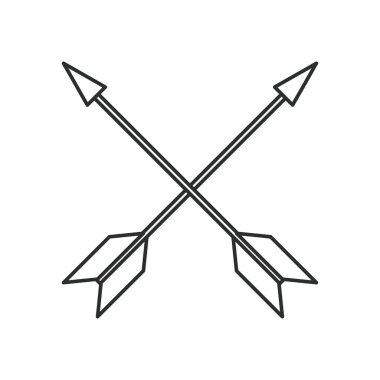 Hippi okları ikon vektör tasarımı