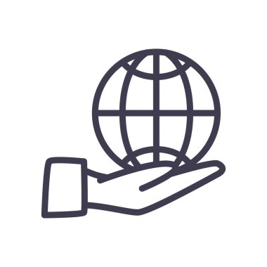 El çizgisi biçim vektör tasarımında küresel küre