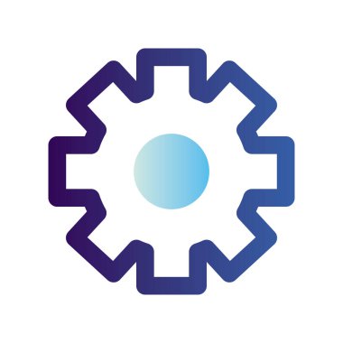 dişli simgesi izole vektör tasarımı