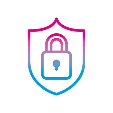 asma kilit gradyan biçim vektör tasarımı