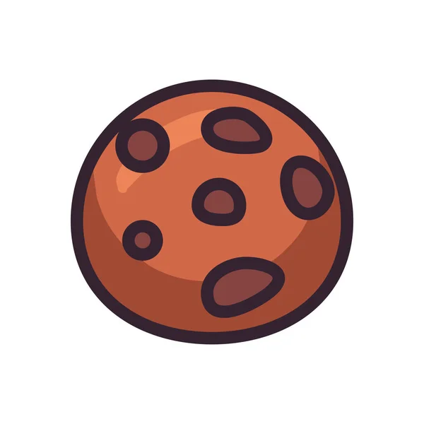 Cookie con chips de chocolate diseño de vectores — Vector de stock