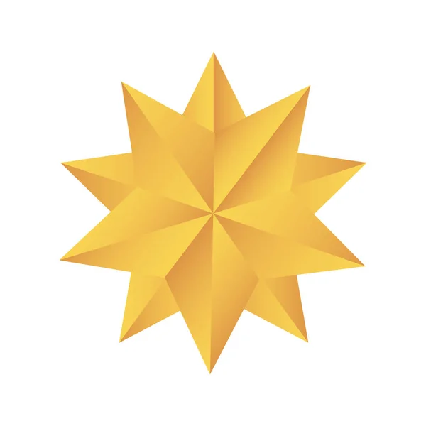 Merry christmas gold star vector design — Stock Vector