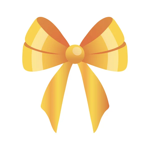 Gift bow gold icon vector design — Stock Vector