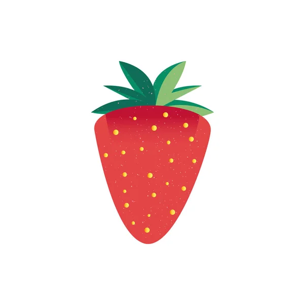 Erdbeere Frucht Symbol Vektor-Design — Stockvektor