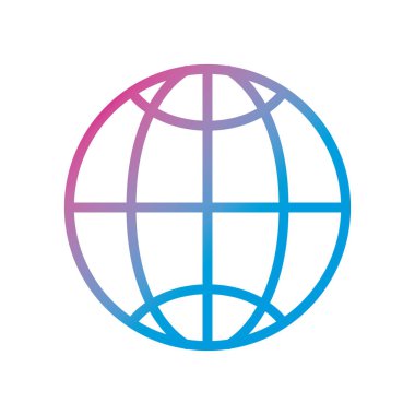 Genel küre gradyan biçim vektör tasarımı