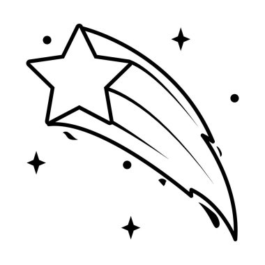 kayan yıldız simgesi, çizgi biçimi