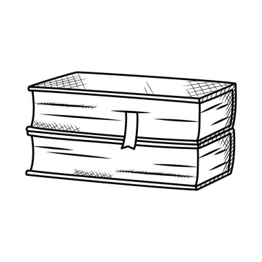 yığın simgesi el çizim biçimi içinde iki kitap