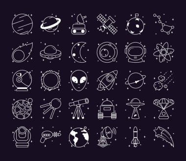 boşluk simgesi seti, satır biçimi