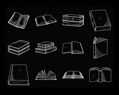El çizimi kitapları simgesi dizaynı